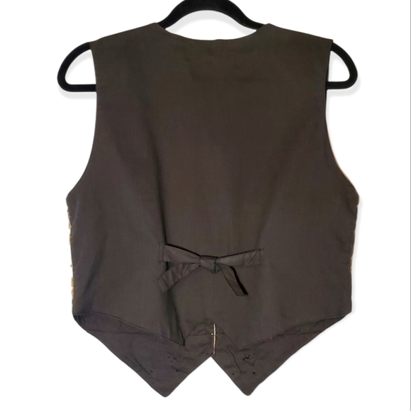 NWT Vintage Deadstock Cotton Natural Embroidered Beaded Embellished Vest - Picture 5 of 8